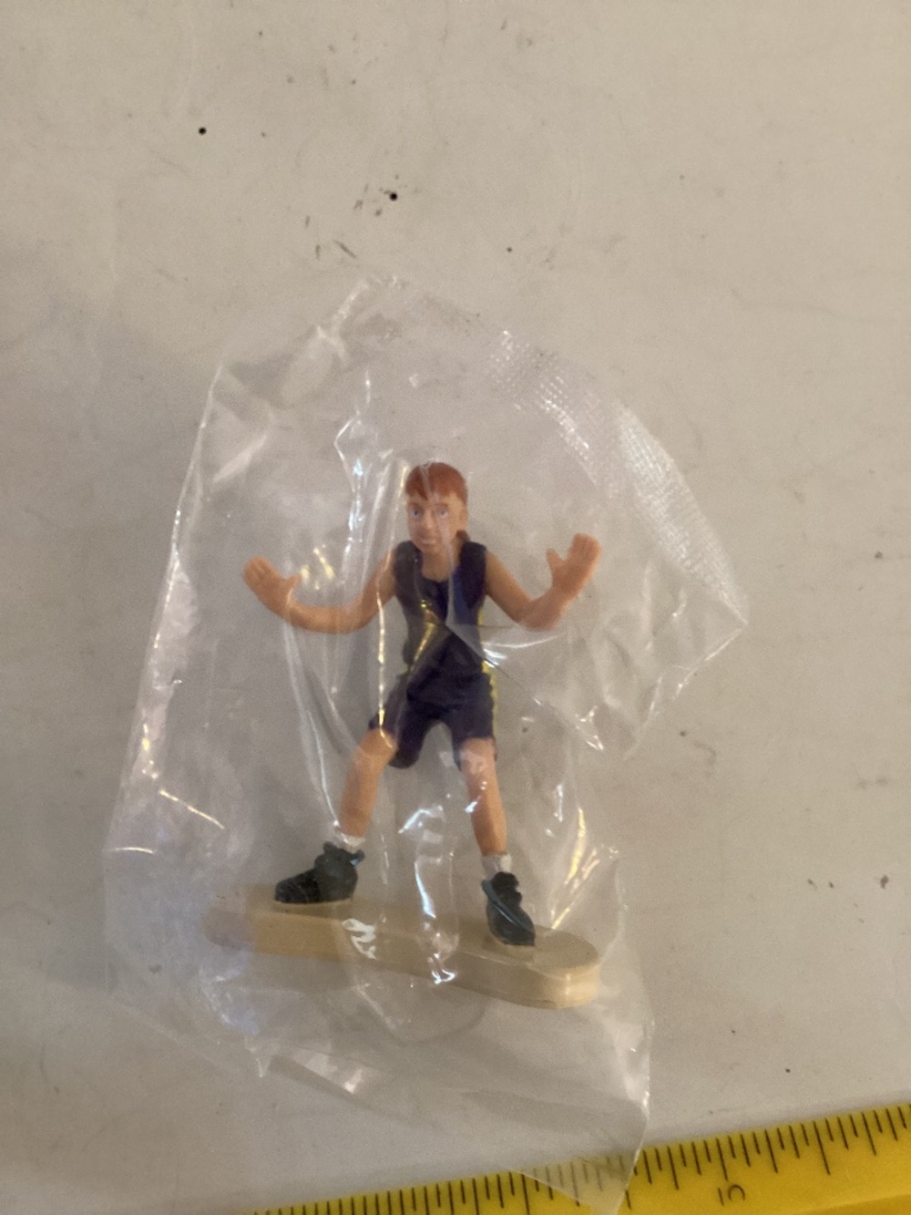 Vintage set of 2 boy basketball players in high detail